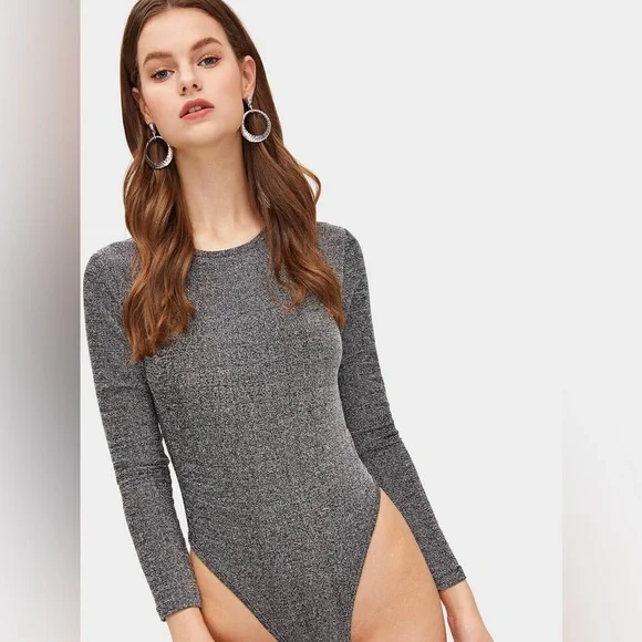 Madewell Heather Gray Long Sleeve Bodysuit - Picture 7 of 7